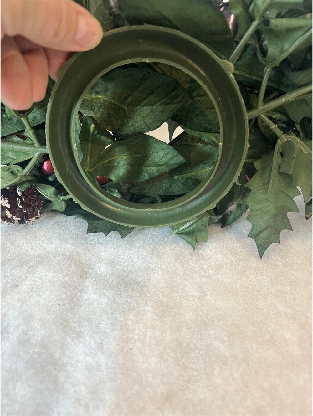Christmas Candle Holder Mauve
